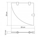Полка стеклянная WasserKraft угловая K-533