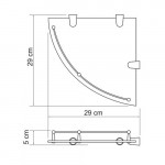 Полка стеклянная WasserKraft угловая K-544