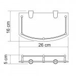 Полка стеклянная WasserKraft K-588