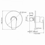 Смеситель WasserKraft Dill 6151 для душа, со встраиваемой системой монтажа, хром