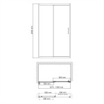 Душевая дверь WasserKRAFT Main 41S30 130х200 раздвижная, прозрачное стекло, профиль хром