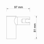 Настенный держатель WasserKraft душевой лейки хром A008