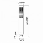 Душевая лейка WasserKraft A103 1-функциональная, хром