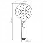 Душевая лейка WasserKraft A127 3-функциональная, хром