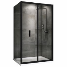Душевой уголок Abber Sonnenstrand 120х100х195 складная дверь прозрачное стекло профиль черный AG07120B-S100B