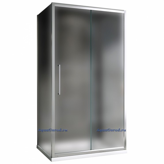 Душевое ограждение Abber Schwarzer Diamant 170х60х195 матовое стекло профиль хром AG30170MH-S60M-S60M