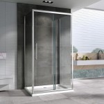 Душевой уголок Abber Schwarzer Diamant 100х75х195 прозрачное стекло профиль хром AG30100H-S75-S75