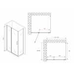 Душевой уголок Abber Sonnenstrand 120х85х195 распашная прозрачное стекло профиль хром AG04120S-S85