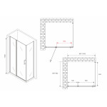 Душевой уголок Abber Sonnenstrand 100х90х195 2 распашные двери прозрачное стекло профиль хром AG04100C-S90