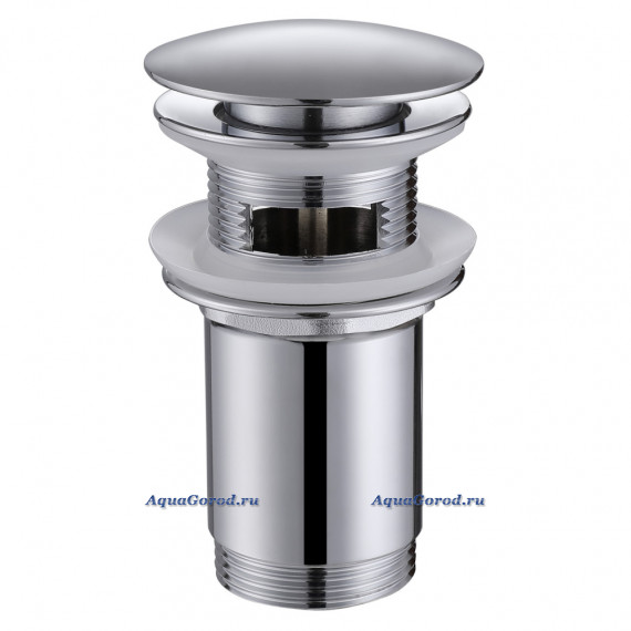 Донный клапан для раковины Abber с переливом хром AF0010
