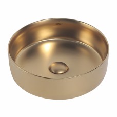 Раковина накладная Abber Bequem 360х360х120 круглая матовое золото AC2108MMG