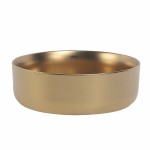Раковина накладная Abber Bequem 360х360х120 круглая матовое золото AC2108MMG