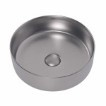 Раковина накладная Abber Bequem 360х360х120 круглая матовое серебро AC2108MS