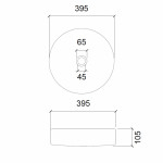 Раковина накладная Abber Glas 395х395х105 круглая прозрачная AK2301