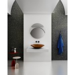 Раковина накладная Abber Kristall 535х425х150 нестандартная коричневый прозрачный AT2812Opal