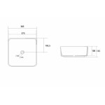 Раковина накладная Abber Rechteck 385х385х135 квадратная черный матовый AC2211MB