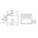 Раковина накладная Abber Rechteck 510х370х120 прямоугольная фигурная белый AC2216