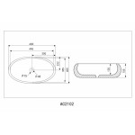 Раковина накладная Abber Bequem 600х405 мм овальная белая AC2102