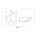 Раковина накладная Abber Bequem 40 см круглая черная матовая AC2103MB