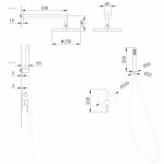 Душевая система Abber Wasser Kreis скрытого монтажа без излива розовое золото AF8118RG