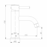 Смеситель для раковины Abber Wasser Kreis черный матовый AF8110B