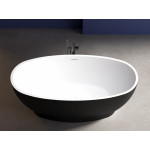 Акриловая ванна Abber 165х80х60 см черная/белая AB9207MB