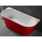 Акриловая ванна Abber 170х80х60 см красная/белая AB9216-1.7R