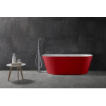 Акриловая ванна Abber 170х80х60 см красная/белая AB9216-1.7R