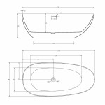 Акриловая ванна Abber 170х80х58 см черная/белая AB9211MB