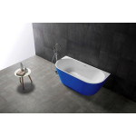 Акриловая ванна Abber 170х80х60 см синяя/белая AB9216-1.7DB