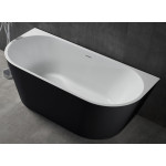 Акриловая ванна Abber 170х80х60 см черная/белая AB9216-1.7MB