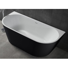 Акриловая ванна Abber 170х80х60 см черная/белая AB9216-1.7MB