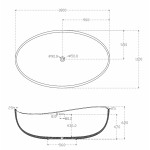 Акриловая ванна Abber 180х110х62 см белая AB9239