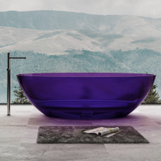 Ванна Abber Kristall 1800х850х520 овальная прозрачный фиолетовый AT9702Amethyst
