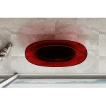 Ванна Abber Kristall 1700х750х550 овальная прозрачный красный AT9703Rubin