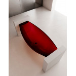 Ванна Abber Kristall 1800х800х512 подвесная прозрачный красный AT9704Rubin