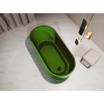 Ванна Abber Kristall 170х80х58 гелькоут прозрачный зеленый AT9706Emerald