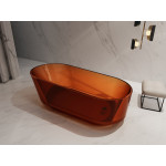 Ванна Abber Kristall 170х80х58 гелькоут прозрачный коричневый AT9706Opal