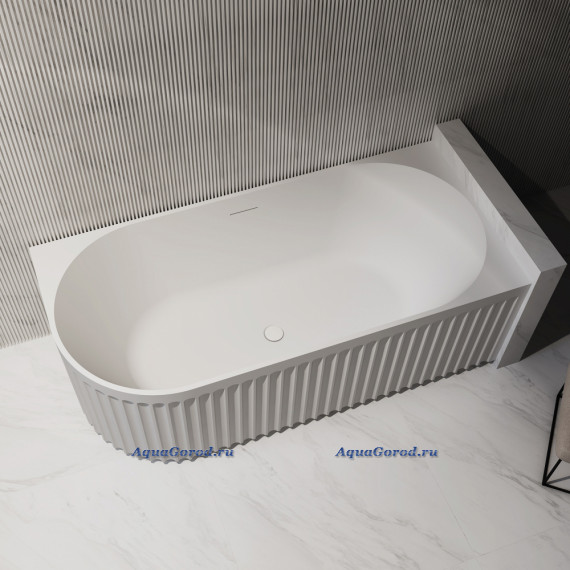 Акриловая ванна Abber 150х75х58 угловая асимметричная белая правая AB9412-1.5 R