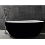 Акриловая ванна Abber 150х150х56 см черная/белая AB9279MB