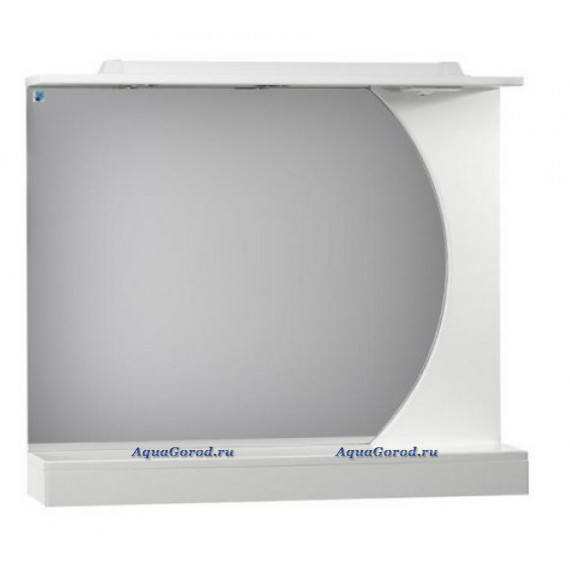 Зеркало Aкватория Эклипс 80 см белое