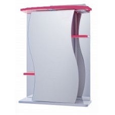 Зеркало-шкаф Aкватория Лилия 55 см, розовый