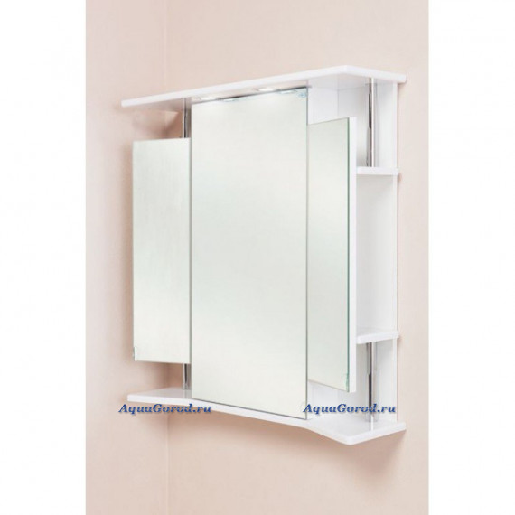 Зеркало-шкаф Aкватория Валерия 65 см белый