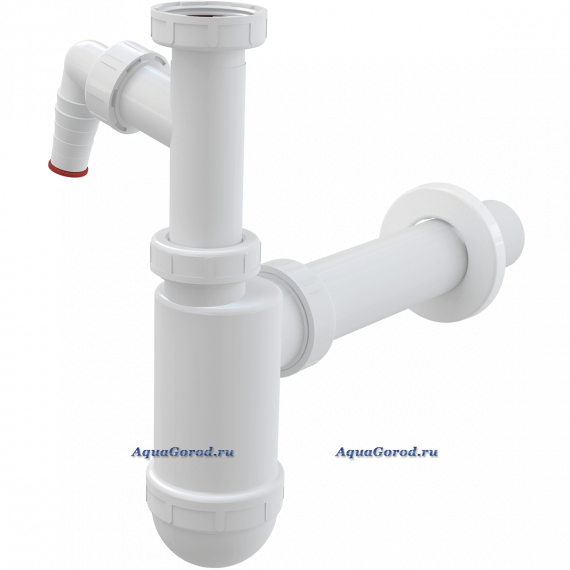 Сифон для умывальника AlcaPlast с подводкой и накидной гайкой 5/4" A43P
