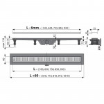 Желоб водоотводящий AlcaPlast APZ10-550М Simple с решеткой