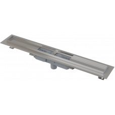Желоб водоотводящий AlcaPlast APZ1101-850 Low с порогами для перфорированной решетки, вертикальный сток