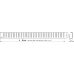 Желоб водоотводящий AlcaPlast APZ1101-1150 Low с порогами для перфорированной решетки, вертикальный сток