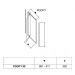 Душевая дверь Ravak Pivot PDOP1-90 поворотного типа, белый профиль прозрачное стекло