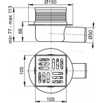 Сливной трап AlcaPlast APV26 заниженный