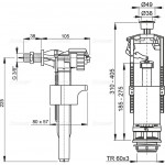 Выпускной комплект AlcaPlast со стоп кнопкой SA2000К 3/8